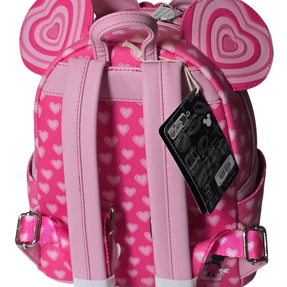 Loungefly Disney Mickey & Minnie Heart Mini Backpack BoxLunch Exclusive NWT - Picture 4 of 8